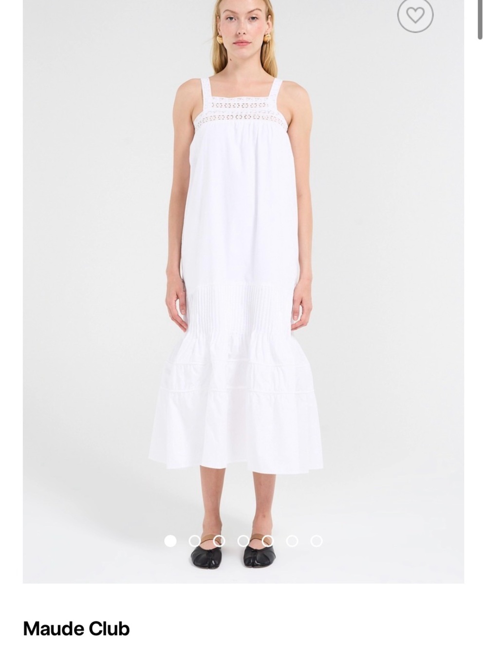 Sold Out Maude Club Sylvie Dress White Lace Midi Small